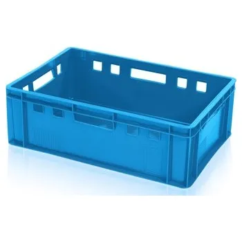Úložný box Plastová přepravka na maso E2 MODRÁ, 60x40x20 cm,nosnost 30 kg