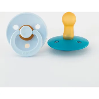 Bibs dudlíky z přírodního kaučuku 2 ks 3-18 m, Baby Blue-Dark Teal