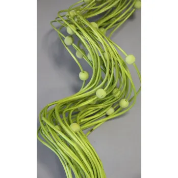 Curly ting dřevěný korálek 80cm sv.zelený