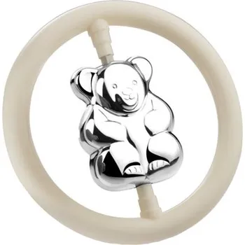 Postříbřené chrastítko medvídek - Zilverstad (Medvídek postříbřené dětské chrastítko - Zilverstad)