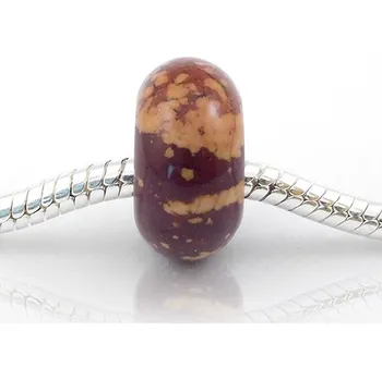 Přívěsek miXL.cz Korálek na náramek Přírodní minerál Jaspis brekcie