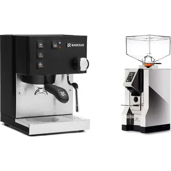 Kávovar Rancilio Silvia E, black + Eureka Mignon Perfetto, CR chrome