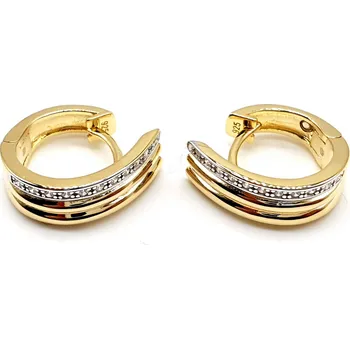 Náušnice Pozlacené náušnice do kruhového dezénu - 1,5cm