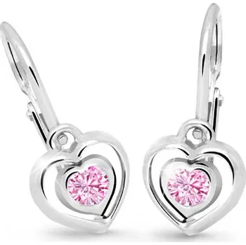 Náušnice Cutie Jewellery Dětské náušnice zlaté C2752B Pink