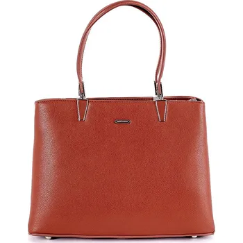 Středně velká dvouoddílová hnědá kabelka do ruky David Jones CM5853