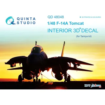 Plastikový model Quinta studio 1/48 F-14A Tomcat 3D-Printed&colour Interior (TAM)
