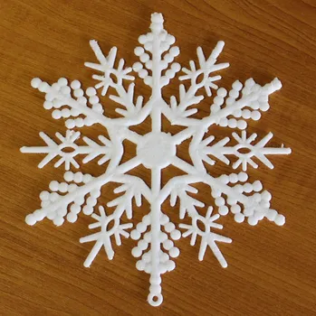 Vánoční dekorace Vločka pvc 17,5cm bílá gliter (F230-G18-1701/6)