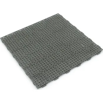 Venkovní dlažba Šedá plastová děrovaná terasová dlažba Linea Marte - 55,5 x 55,5 x 1,3 cm