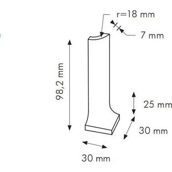 Venkovní osvětlení IN Ghiaccio Cod. H RAL 9003 - venkovní roh 2,5x10 bílá matná 0011H20