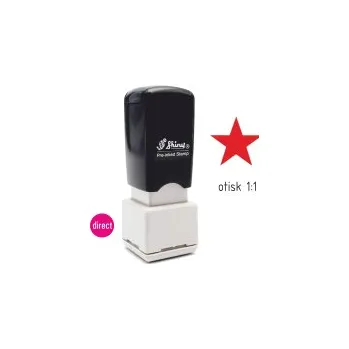 Razítko Hotové předbarvené razítko Shiny HS007 s obrázkem HVĚZDA červená