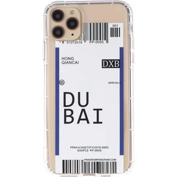 Kryt z měkkého plastu se vzorem letenky pro iPhone 12 Pro Max - Dubai
