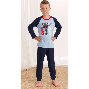 Chlapecké pyžamo Taro, dětské pyžamo 765/1-Gawel, dlouhý rukáv, tmavě modrá, vel. 98
