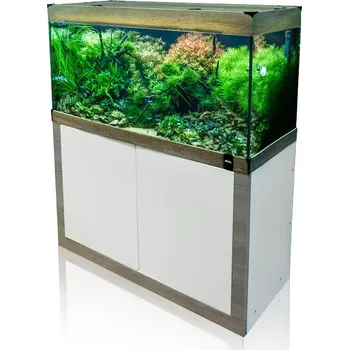 Akvárium Fine akvarijní set 120x40x57cm 240l se Sinkor LED 128W bílá / dubová