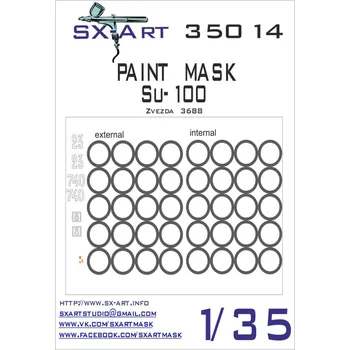 Plastikový model SX-ART 1/35 Su-100 Painting Mask (ZVE 3683)
