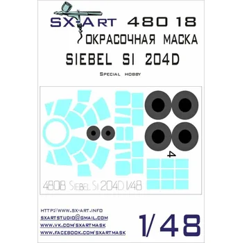 Plastikový model SX-ART 1/48 Siebel Si 204D Painting Mask (SP.HOBBY)