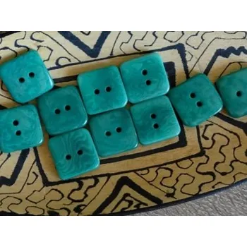 Knoflík Knoflík čtvereček (aqua)