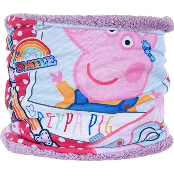 Nákrčník SUN CITY Šála Prasátko Peppa / nákrčník Prasátko Peppa Smile zateplený fialový