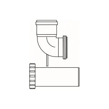 Kouřovod ALMEVA STARR koleno 87° pro vložkování 80mm
