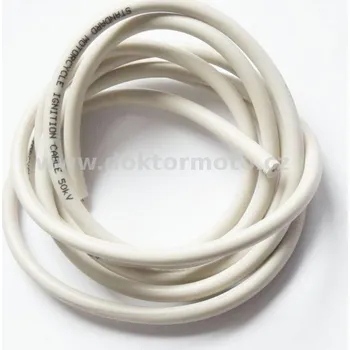 Datový kabel Kabel vysokonapěťový - 1m UNI bílý, silikon