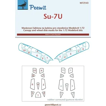 Plastikový model Peewit 1/72 Canopy mask Sukhoi Su-7U (MSVIT)