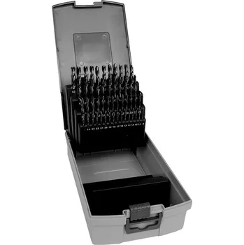 Příslušenství k nářadí NÁSTROJE CZ Sada vrtáků 51-ti dílná 1,00-06,00x0,1mm DIN338RNHSSCX Lesklá, plast