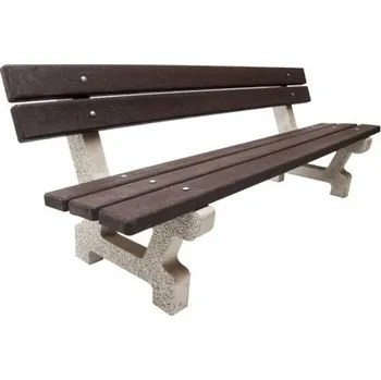 Zahradní lavice Betonová lavička EVITA (s plastovým recyklátem) 150 cm