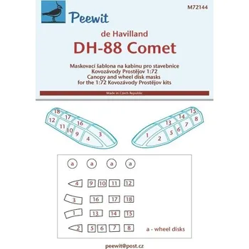 Plastikový model Peewit 1/72 Canopy mask DH-88 Comet (KPM)