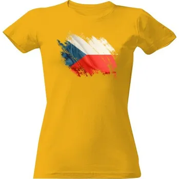 Dámská mikina Dámská mikina s kapucí s potiskem Česká vlajka dámské