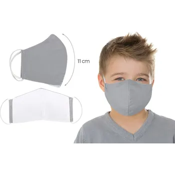 rouška Bellatex Ústní bavlněná rouška UNI šedá - děti do 12 let, S