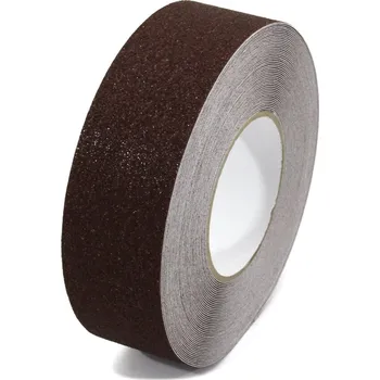 Výstražná páska Hnědá korundová protiskluzová páska FLOMA Standard - délka 18,3 m, šířka 5 cm, tloušťka 0,7 mm