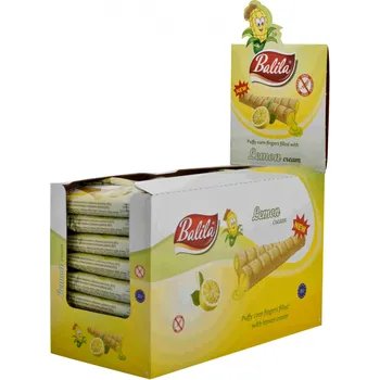 Kukuřičné trubičky BALILA 15 g Citron - (balení 48 ks) (Kukuřičné trubičky s náplní / bezlepkové)