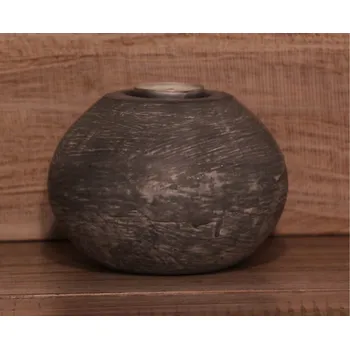 Svícen Stojánek - svícen na svíčky průměr 13cm - šedá patina