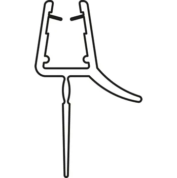 RONAL Vodorovné těsnění pro 6mm sklo, set 5 ks 51702.KD5.1000