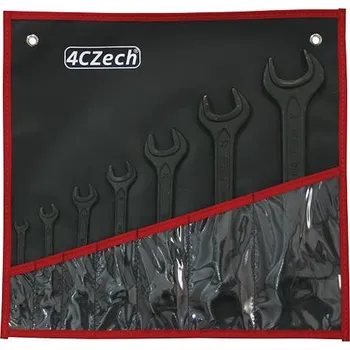 Klíč Sada oboustranných otevřených klíčů 4CZECH DIN 895 CrV ve vinylovém pouzdře Varianta: 12 dílná (5,5x7-30x32mm)