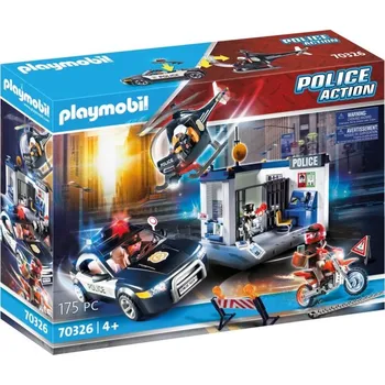 Stavebnice Playmobil Playmobil 70326 Policie s autem a helikoptérou