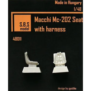 Plastikový model S.B.S model 1/48 Macchi Mc-202 - Seats with harness (2pcs.)