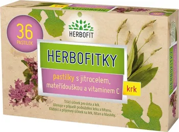 Lék na bolest v krku Dr. Müller Pharma Herbofitky s jitrocelem, mateřídouškou a vit.C 36 ks