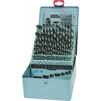 Vrták NÁSTROJE CZ Sada vrtáků 91-dílná 1,00-10,00x0,1mm DIN 338RNHSSCo Lesklá,Kov