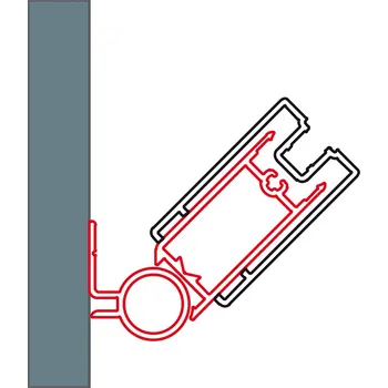 RONAL Sada 2 profilů k upevnění jedné strany dveří nebo boční stěny do zdi pod úhlem 0 až 180° WTT3.01.SM1