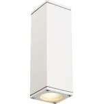 SLV 229531 Theo Up-Down Wall, venkovní nástěnné svítidlo pro svícení nahoru a dolu, 2x35W GU10, bílá, výška 22,5cm, IP44