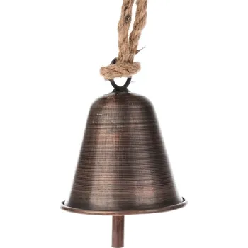 Zvonek na kolo Vánoční zvonek kovový 9,5x12x9,5cm