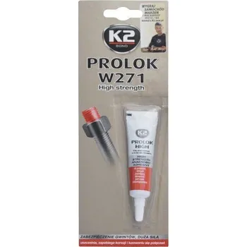Průmyslové lepidlo K2 PROLOK T275 - 6 ml - fixátor šroubových spojů vysoké pevnosti (červený), B151