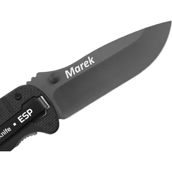 Bojový nůž Laserové gravírování na čepel nože