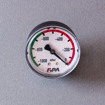 Barometr Vakuometr zadní průměr 40 mm, rozsah -1000 - 0 mbar