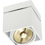 SLV 117101 Kardamod, bílé stropní hranaté svítidlo s integrovanou bodovkou, 1x75W GU10 ES111, 15x15cm