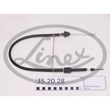 Lanko parkovací brzdy Lanko plynu, , 7700790104, LINEX, 35.20.28