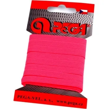 Textilní guma Pruženka šíře 6,6mm délka 5m reflexní růžová