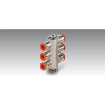 Příslušenství ke kompresoru Nástrčná trojitá rychlospojka T-kus otočný 8 - G 1/8"a