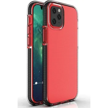 Pouzdro na mobilní telefon Transparentní kryt s barevným rámem z měkkého plastu pro iPhone 12 mini - černý