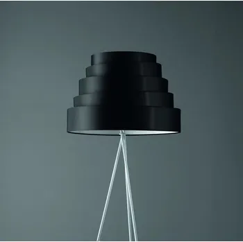 Stojací lampa Quadrifoglio Group Babel, černá stojací lampa na trojnožce, 3x23W E27, výška 180cm